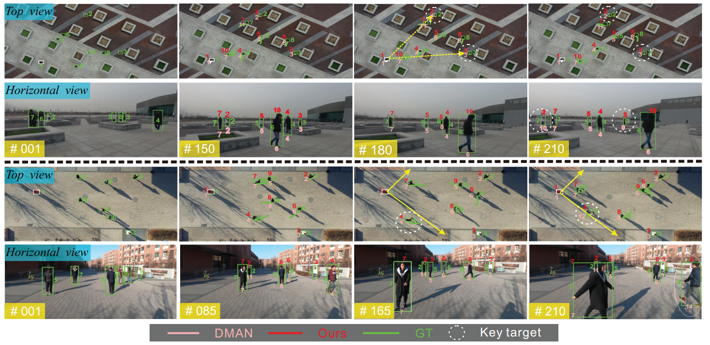 Complementary-view multiple human tracking